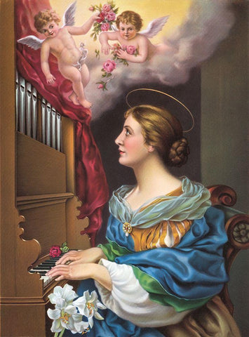 HEILIGE White Modern Wood Framed Art Print with Double Matting by Anonymous