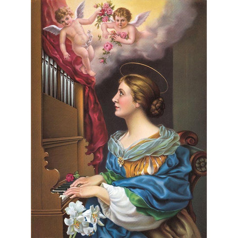 HEILIGE Black Modern Wood Framed Art Print by Anonymous