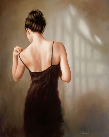 SENSUAL I White Modern Wood Framed Art Print with Double Matting by Worswick, Peter