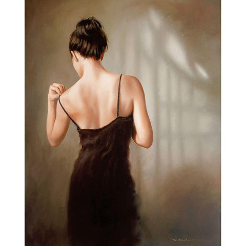 SENSUAL I Black Modern Wood Framed Art Print by Worswick, Peter