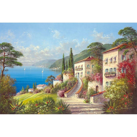 MY RETREAT White Modern Wood Framed Art Print by Buchner, H.