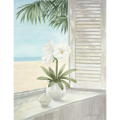 Seaview Gold Ornate Wood Framed Art Print with Double Matting by Moore, Linda