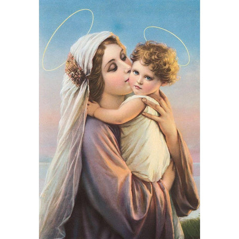 BERGSEE-MADONNA White Modern Wood Framed Art Print by Anonymous