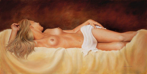 SWEET DREAMS I Black Ornate Wood Framed Art Print with Double Matting by Worswick, Peter