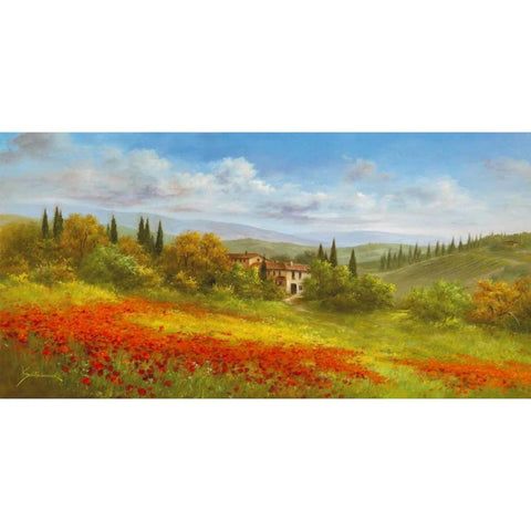 Tuscan Beauty I Gold Ornate Wood Framed Art Print with Double Matting by Schoelnhammer, Heinz