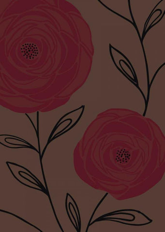 Chocolate Roses I Black Ornate Wood Framed Art Print with Double Matting by Design Show