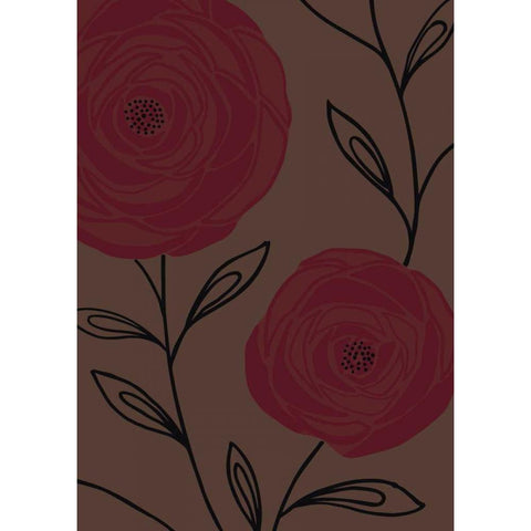 Chocolate Roses I Black Modern Wood Framed Art Print by Design Show