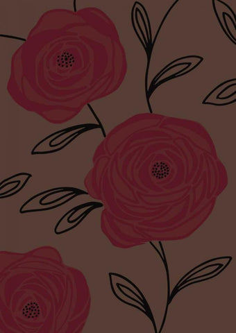 Chocolate Roses II Black Ornate Wood Framed Art Print with Double Matting by Design Show