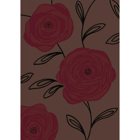 Chocolate Roses II White Modern Wood Framed Art Print by Design Show