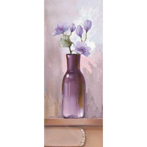 Lilac Kitchen I Black Modern Wood Framed Art Print with Double Matting by Babichev