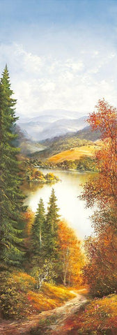 MIDDAY SKY II White Modern Wood Framed Art Print with Double Matting by Glassl, Helmut