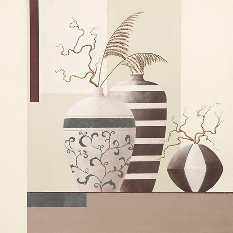 Glamour Twigs II Black Modern Wood Framed Art Print with Double Matting by Sedalia, David