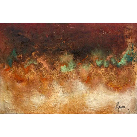 INNER EARTH Black Modern Wood Framed Art Print by Herrera, Leticia