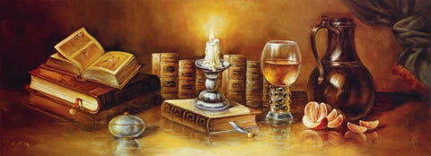 Silent Hours II Black Ornate Wood Framed Art Print with Double Matting by Pila