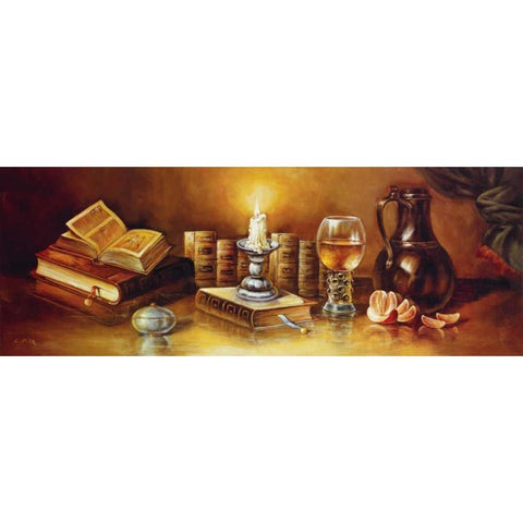 Silent Hours II Gold Ornate Wood Framed Art Print with Double Matting by Pila