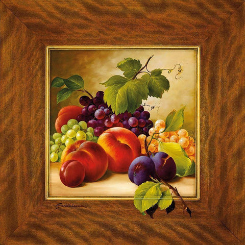 FRUIT POTPOURRI I Gold Ornate Wood Framed Art Print with Double Matting by Schoelnhammer, Heinz