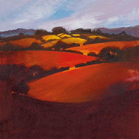 SUMMERS END White Modern Wood Framed Art Print with Double Matting by Lee, Spencer