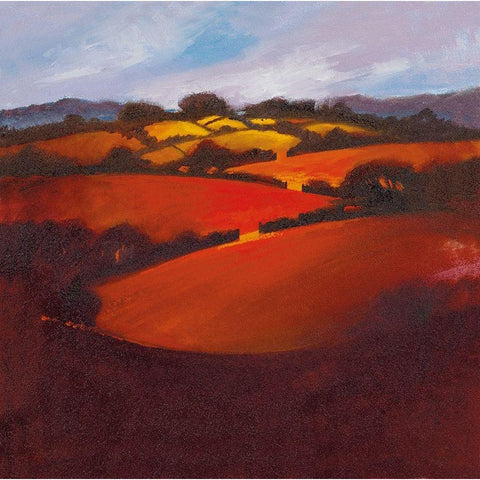 SUMMERS END Black Modern Wood Framed Art Print by Lee, Spencer