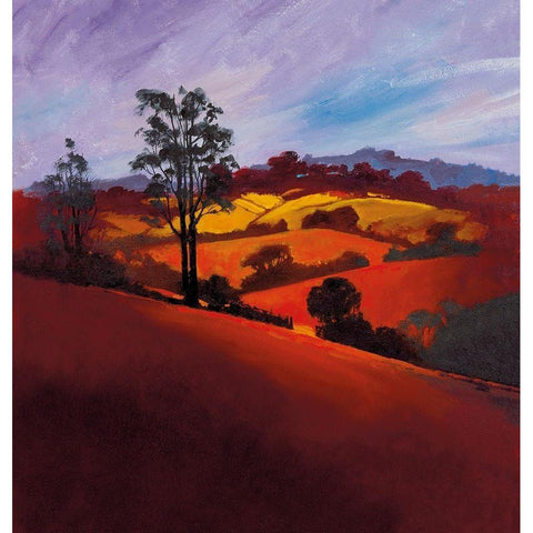 EVENING GLORY Black Modern Wood Framed Art Print with Double Matting by Lee, Spencer