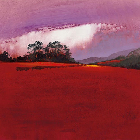 AUTUMN HILLS Black Modern Wood Framed Art Print by Lee, Spencer