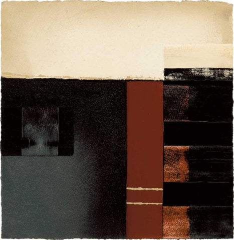 Moccha White Modern Wood Framed Art Print with Double Matting by Carter, Brad