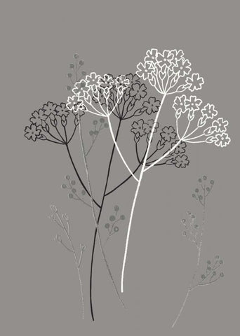 Elementary I White Modern Wood Framed Art Print with Double Matting by Design Show