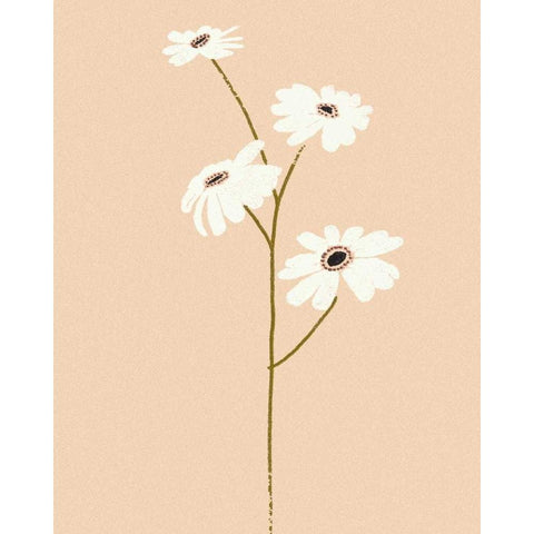 Serene Florals II Gold Ornate Wood Framed Art Print with Double Matting by Design Show