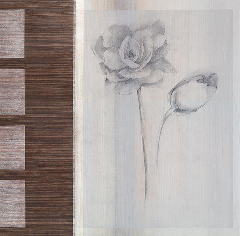 Odeur II White Modern Wood Framed Art Print with Double Matting by Verbeek-Van Den Broek