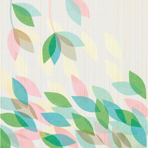 Tropical Garden I White Modern Wood Framed Art Print by Design Show