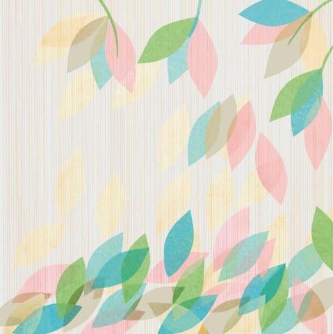 Tropical Garden II White Modern Wood Framed Art Print with Double Matting by Design Show