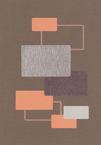 EQUILIBRIUM II White Modern Wood Framed Art Print with Double Matting by Design Show
