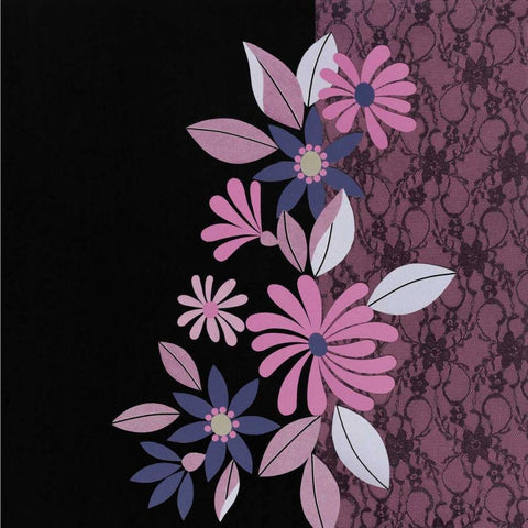 Luscious Lace II Black Modern Wood Framed Art Print by Design Show