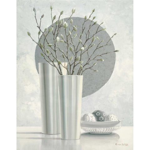 Silver Inspiration II Gold Ornate Wood Framed Art Print with Double Matting by van der Valk, Karin