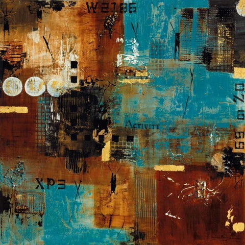 Technology II White Modern Wood Framed Art Print by Bugna, Severine
