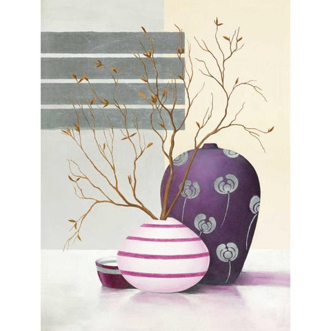 Purple Temptation I Black Modern Wood Framed Art Print with Double Matting by Sedalia, David