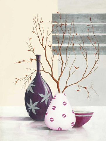 Purple Temptation II Black Ornate Wood Framed Art Print with Double Matting by Sedalia, David