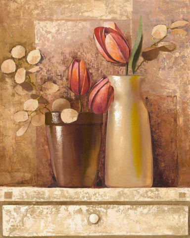 Gardeners Corner II Black Ornate Wood Framed Art Print with Double Matting by Babichev