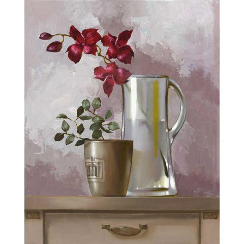 Glasshouse Delight II Black Modern Wood Framed Art Print with Double Matting by Babichev