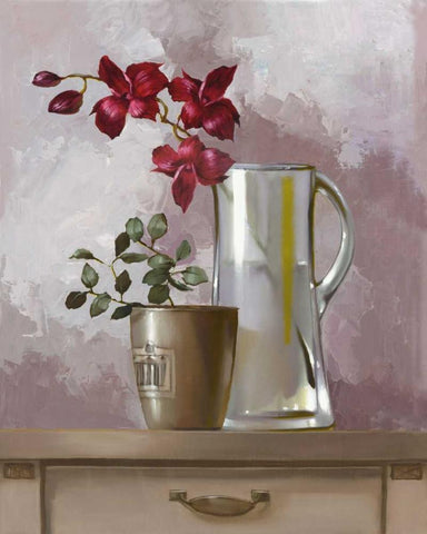 Glasshouse Delight II Black Ornate Wood Framed Art Print with Double Matting by Babichev