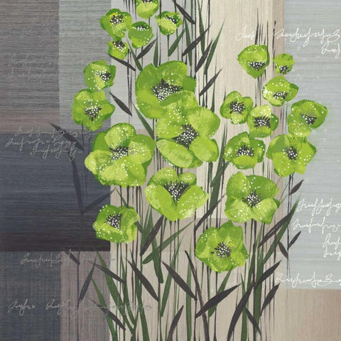 Spring Play II White Modern Wood Framed Art Print with Double Matting by Christina