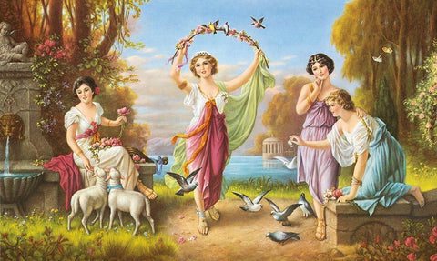 FRIENDS White Modern Wood Framed Art Print with Double Matting by Zabateri