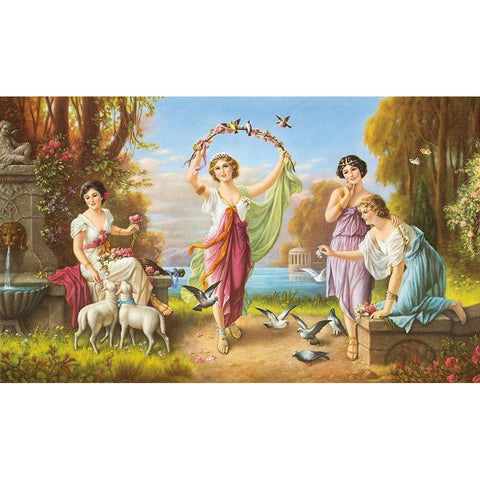 FRIENDS White Modern Wood Framed Art Print by Zabateri