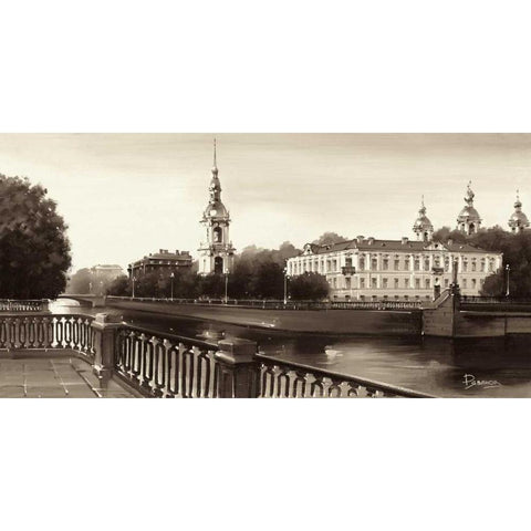 View On St. Nicholas Catedral Black Modern Wood Framed Art Print with Double Matting by Ryazanov