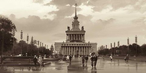 Wdnh, Moscow Black Ornate Wood Framed Art Print with Double Matting by Ryazanov