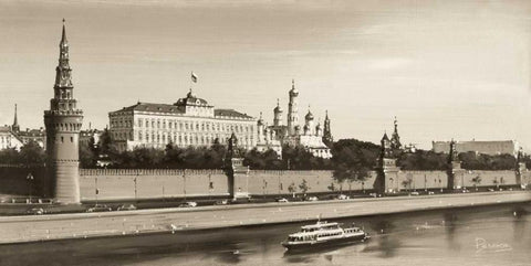 View On Kremlin Black Ornate Wood Framed Art Print with Double Matting by Ryazanov