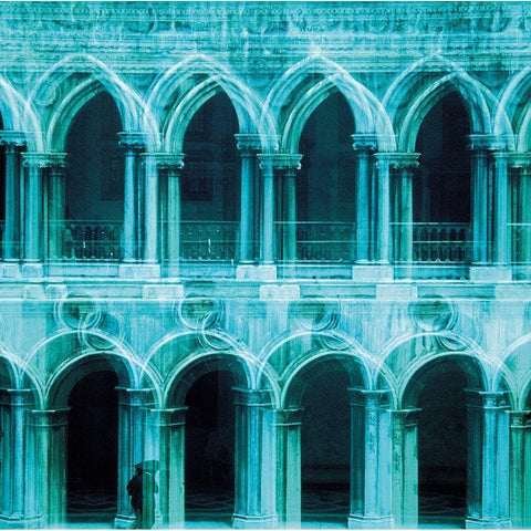 PALAZZO Black Modern Wood Framed Art Print by Weissing, Gerd