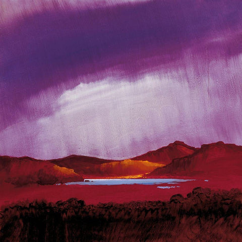 AUTUMN LAKE Gold Ornate Wood Framed Art Print with Double Matting by Lee, Spencer