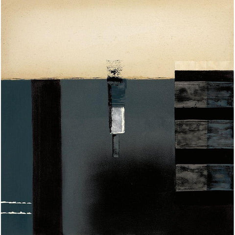 MIDNIGHT BLUES I White Modern Wood Framed Art Print by Carter, Brad