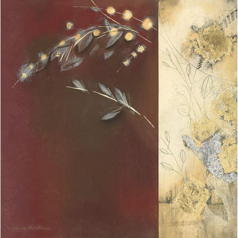 GILDED II Black Modern Wood Framed Art Print by Robertson, Marilyn
