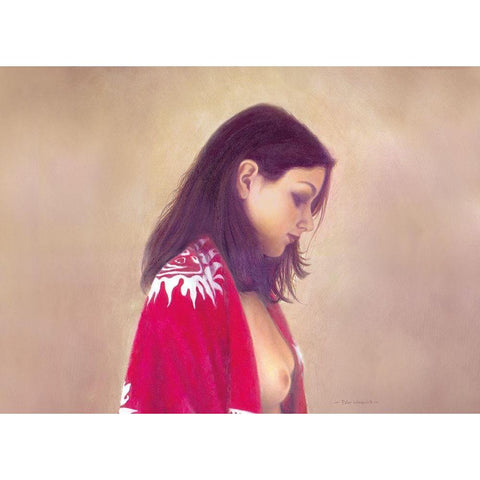 REMINISCENCE White Modern Wood Framed Art Print by Worswick, Peter